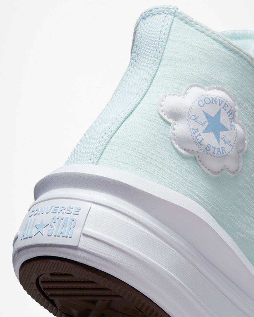 Girls' Converse Chuck Taylor All Star Move Cloud Patch High Top Platform Shoes Blue | AU 983CEK